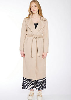 Belted Longline Coat by Hailys