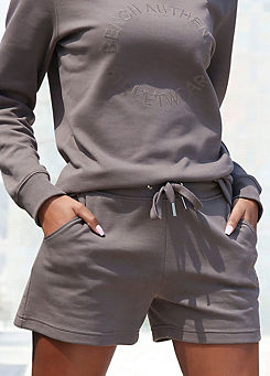Bench. Loungewear Logo Embroidered Sweat Shorts