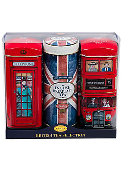 Best Of British Tall Tea Tin Collection Gift Pack by New English Teas