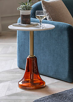 Bilbao Glass & Marble Side Table by Chic Living