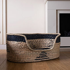 Black & Natural Seagrass Pet Bed & Mat by Scottish Everlastings Ltd