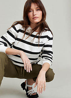 Black & White Stripe Sweatshirt by Freemans