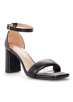 Black Barely There Sandals by Kaleidoscope