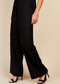 Black Cargo Trousers by Vogue Williams by Little Mistress
