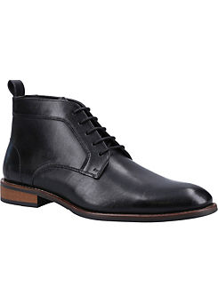 Black Declan Lace-Up Boots by Hush Puppies