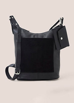 Black Fern Leather Crossbody Bag by White Stuff