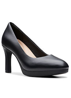 Black Leather Ambyr2 Braley Shoes by Clarks