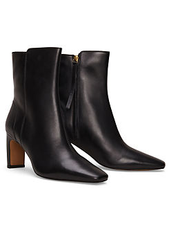 Black Leather Ankle Boots by Phase Eight