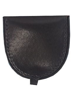 Black Leather Coin Purse by Hetherington Grey