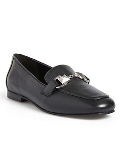 Black Leather Loafers by Freemans
