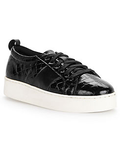 Black Leather Trainers by Kaleidoscope