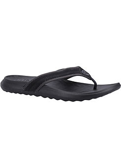 Black Myers Flip Sport Mode Sandals by Hey Dude