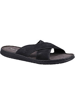 Black Nile Cross Over Sandals by Hush Puppies