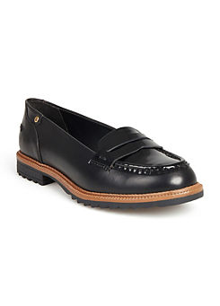 Black Patent Mix Leather Loafers by Freemans