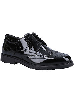 Black Patent Verity Brogues by Hush Puppies
