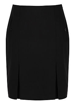 Black Senior Girls Twin Pleat School Skirt by Trutex