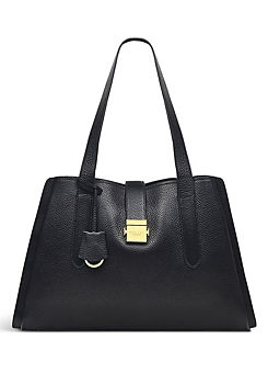 Black Sloane Street Large Ziptop Shoulder Bag by Radley London