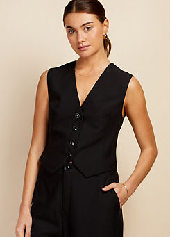 Black Waistcoat by Vogue Williams by Little Mistress
