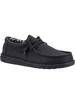 Black Wally Canvas Shoes by Hey Dude