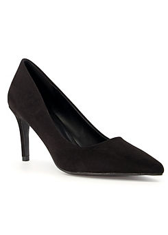 Black ’Aretha’ Mid Heel Court Shoes by Head Over Heels By Dune