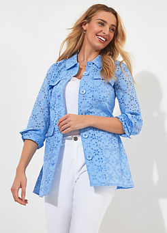Blissfully Broderie Belted Jacket   by Joe Browns