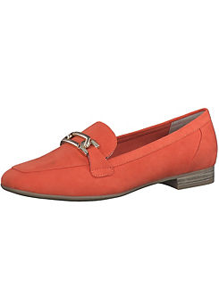 Block Heel Slip-On Loafers by Marco Tozzi