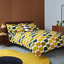 Block Stem 100% Cotton Percale 200 Thread Count Duvet Cover Set by Orla Kiely