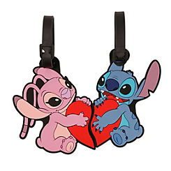 Blue, Pink & Red 2 Piece Luggage Tag Set by Disney Lilo & Stitch