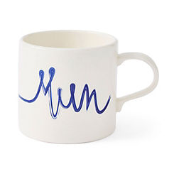 Blue & White Mum Single Mug Meirion by Portmeirion