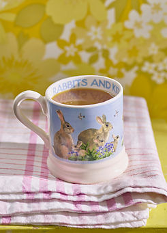 Blue Rabbits and Kits Half Pint Mug by Emma Bridgewater