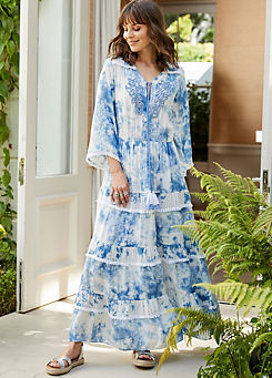 Blue Tie Dye Maxi Dress by Together