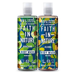 Body Wash Duo - Avocado & Jojoba by Faith In Nature