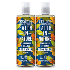 Body Wash Duo - Grapefruit & Orange by Faith In Nature