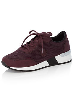 Bordeaux Mesh Chunky Sole Trainer by Rieker