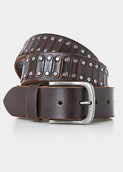 Boston Studded Leather Belt by Joe Browns