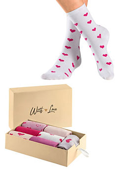 Box of 7 Valentines Socks by LASCANA