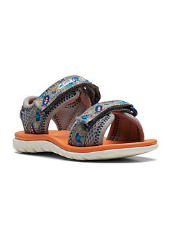 Boys Surfing Tide Toddler Grey Sandals by Clarks