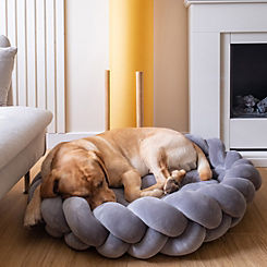 Braided Velvet Grey Pet Bed by Scottish Everlastings Ltd