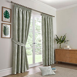 Bramford Pencil Pleat Jacquard Lined Curtains by Curtina