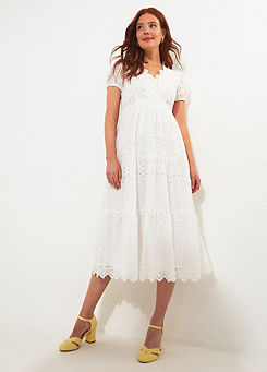 Broderie Anglaise Midi Dress by Joe Browns