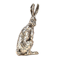 Bronze Finish Resin Hare Figurine by Meg Hawkins