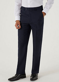 Brooklyn Navy Blue Regular Fit Smart Trousers by Skopes