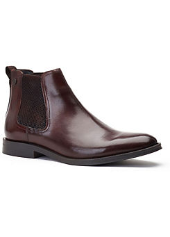 Brown Bradwell Waxy Chelsea Boots by Base London