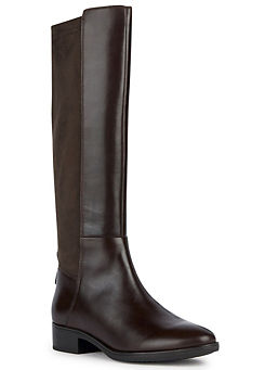Brown Leather Felicity Boots by Geox