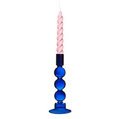 Bubble Glass Candleholder - Blue by Sass & Belle