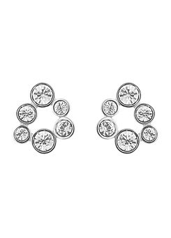 Bubble Stud Earrings with Clear Crystal by Fiorelli