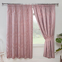 Buckingham Lined Curtains - Rose by Cascade Home
