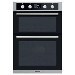 Built-in Electric Double Oven DD2844CIX - Stainless Steel & Black by Hotpoint