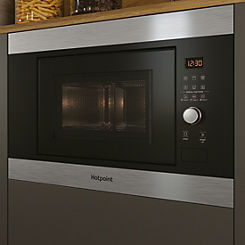 Built-in Microwave Oven and Grill MF20G IX H - Inox by Hotpoint
