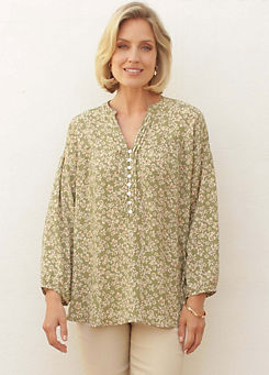 Buttercup Blouse in Khaki by Pomodoro